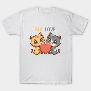 my love valentines day loving cat T-Shirt